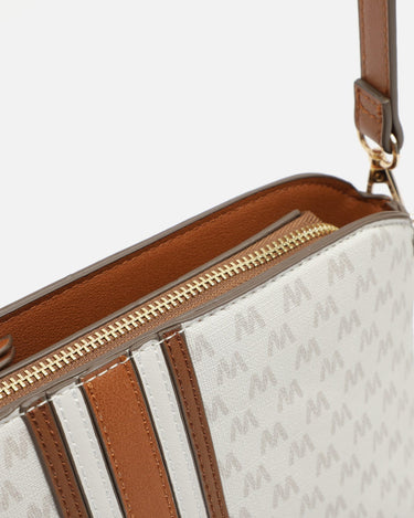 Eveline small crossbody bag with monogram print 