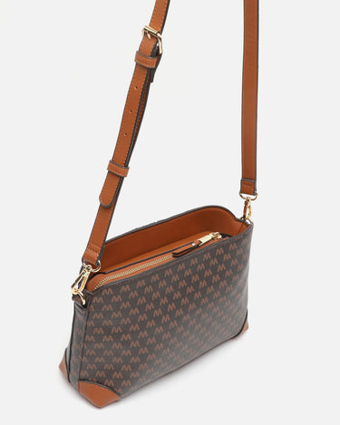 Eveline small crossbody bag with monogram print 
