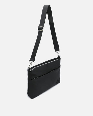 Nebula nylon crossbody bag with neoprene texture 