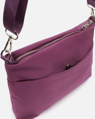 Nebula nylon crossbody bag with neoprene texture 