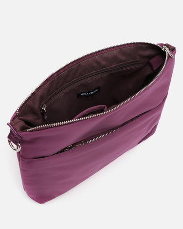 Nebula nylon crossbody bag with neoprene texture 