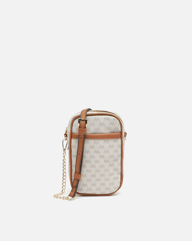 Monograms mini crossbody bag for phone with monogram print 