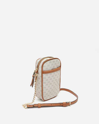 Monograms mini crossbody bag for phone with monogram print 