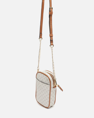 Monograms mini crossbody bag for phone with monogram print 