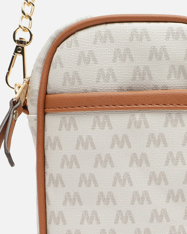 Monograms mini crossbody bag for phone with monogram print 