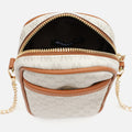 Monograms mini crossbody bag for phone with monogram print 