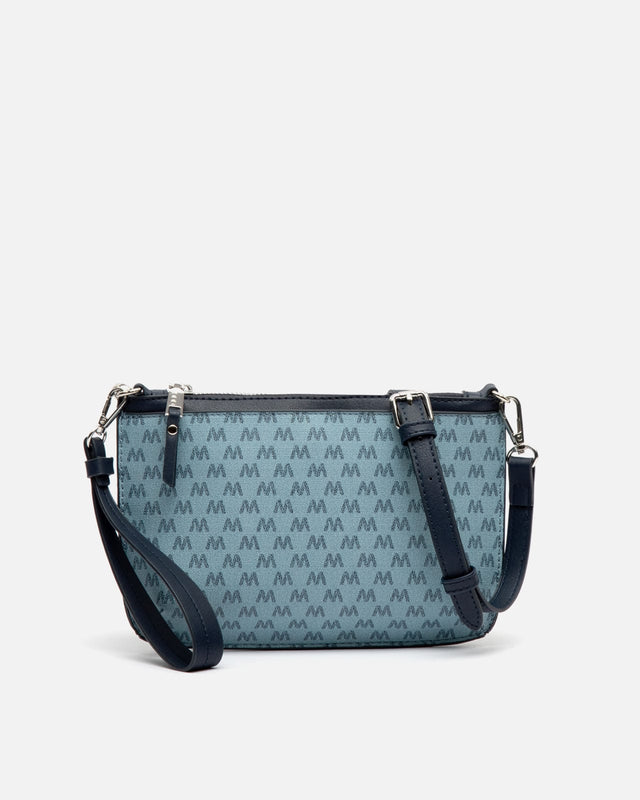 Monogri bolso bandolera pequeño con asa de mano y estampado monogram ED.