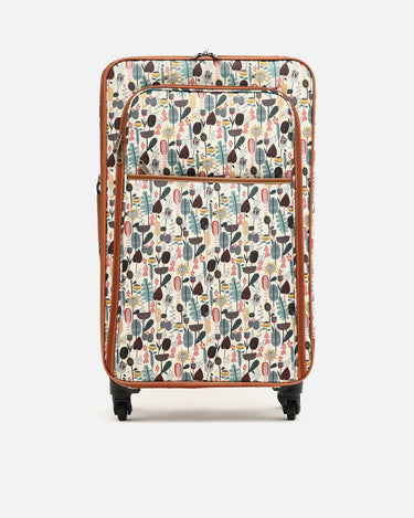 Medium printed suitcase forest 