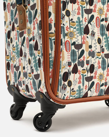 Medium printed suitcase forest 