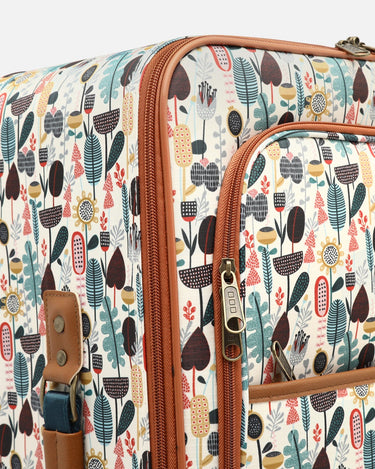 Medium printed suitcase forest 