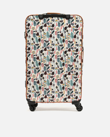 Medium printed suitcase forest 