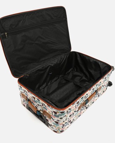 Medium printed suitcase forest 