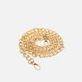 Gold metallic shoulder strap for bag 