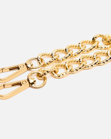 Gold metallic shoulder strap for bag 