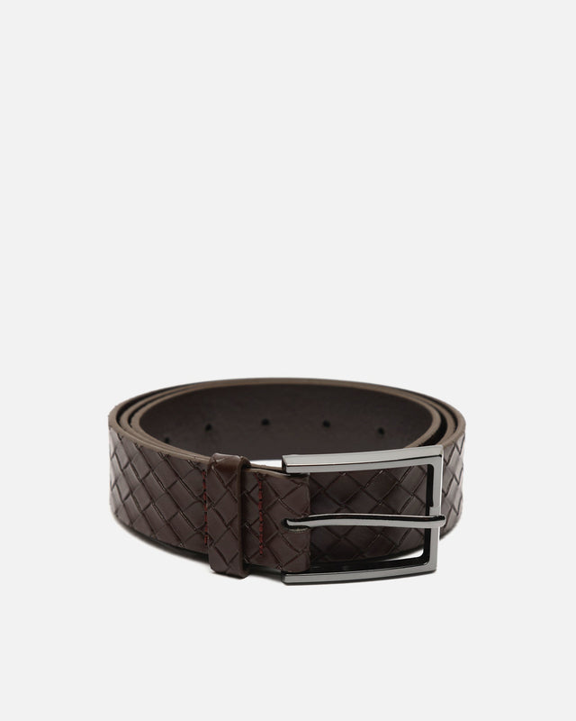 Guzman ceinture tressée avec boucle carrée ED.
