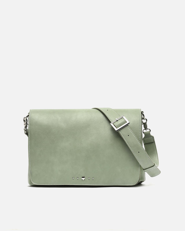 Nesqui-1 bolso bandolera con solapa y detalles metálicos ED.