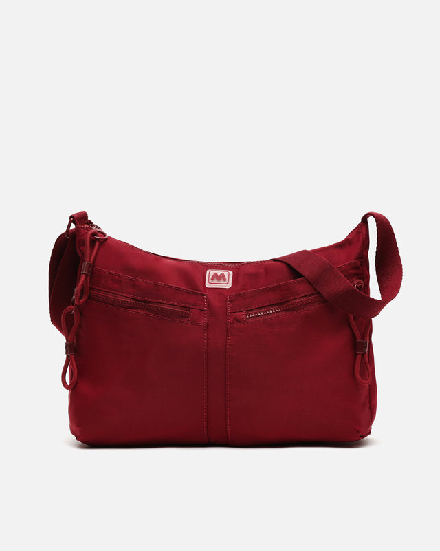 Nire borsa a tracolla media in nylon ED.