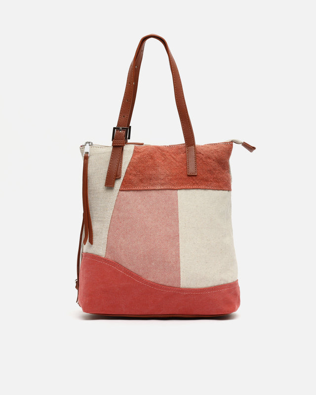 Narcisa sac à dos antivol avec anses pour l'épaule et imprimé patchwork effet usé ED.