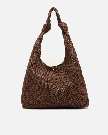 Pologi bolso de hombro efecto rafia 