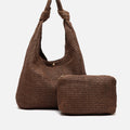 Pologi bolso de hombro efecto rafia 
