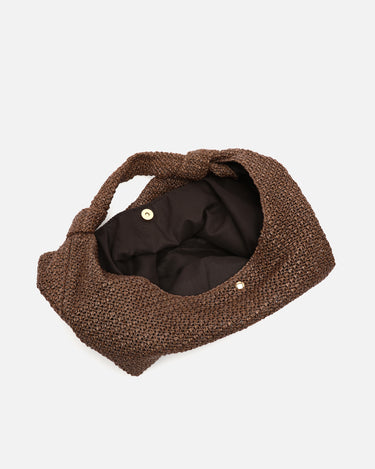 Pologi bolso de hombro efecto rafia 