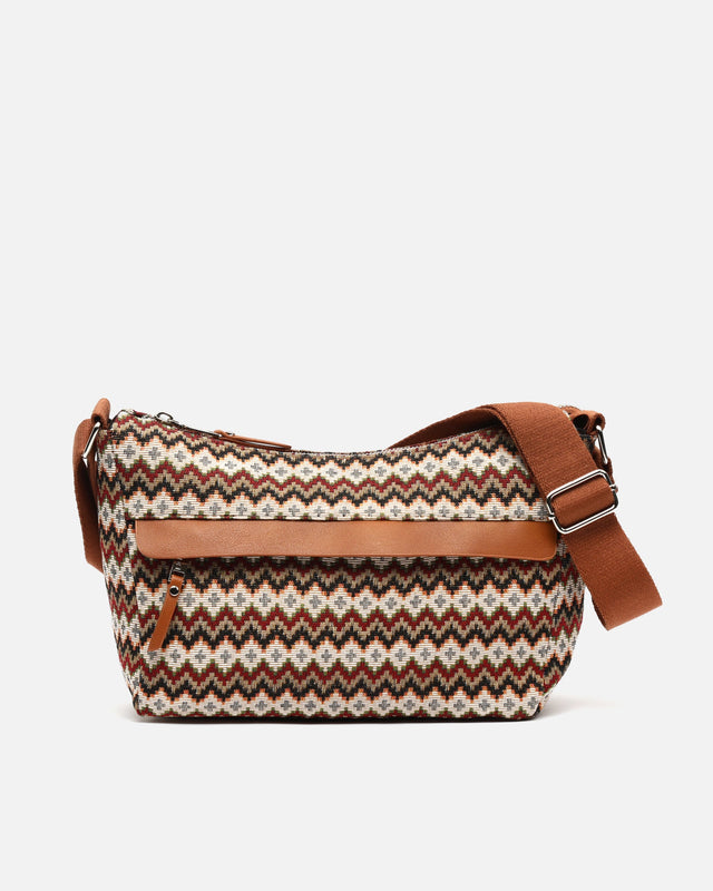Sac bandoulière Penjis avec imprimé jacquard ED.