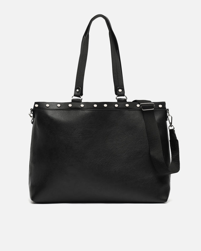 Ukara bolso de hombro grande con detalles metálicos