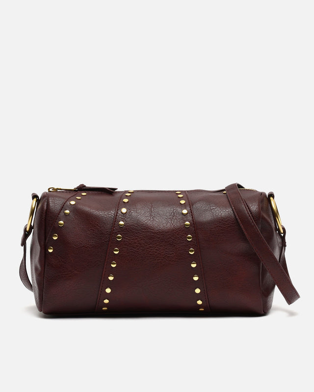 Fuyi bolso bowling con detalles metálicos
