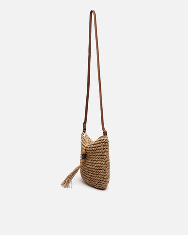 Tillian bolso bandolera efecto rafia con detalle colgante 