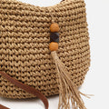 Tillian bolso bandolera efecto rafia con detalle colgante 
