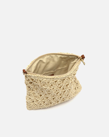 Blumi bolso bandolera efecto rafia con asa de mano e bandolera extraíble 