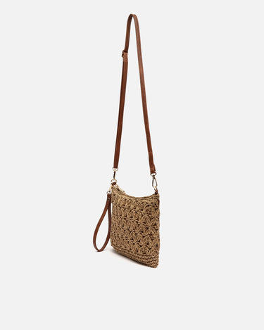 Blumi bolso bandolera efecto rafia con asa de mano e bandolera extraíble 