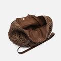 Redon bolso redondo grande de hombro efecto rafia 