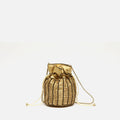 Saqui bolso pequeño estilo bucket con abalorios 