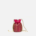 Saqui bolso pequeño estilo bucket con abalorios 
