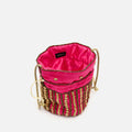 Saqui bolso pequeño estilo bucket con abalorios 