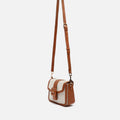 Petit sac bandoulière Sori en similicuir et effet raphia 
