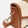 Petit sac bandoulière Sori en similicuir et effet raphia 