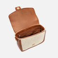 Petit sac bandoulière Sori en similicuir et effet raphia 