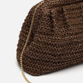 Ropo bolso de mano e bandolera efecto rafia 
