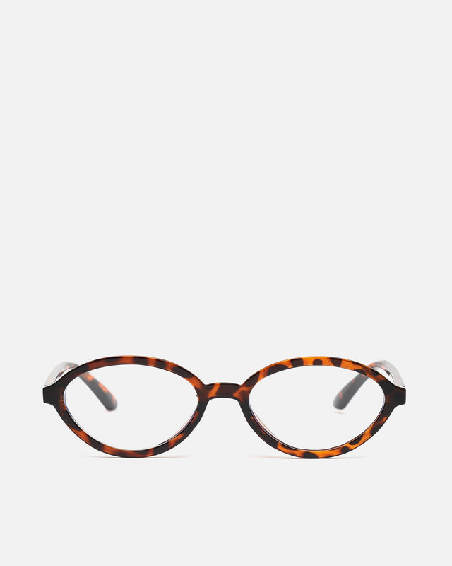 Clara gafas ovaladas con montura de pasta
