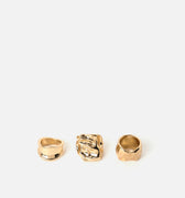 Chelen set de anillos ondulados 
