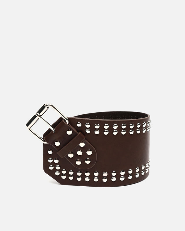 Ceinture large Haliora avec détails métalliques