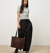 Belbu bolso shopper grande efecto ante animal print 