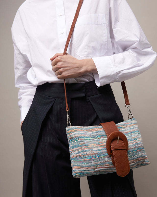 Lurdesi mala a tiracolo pequeno estampado jacquard 