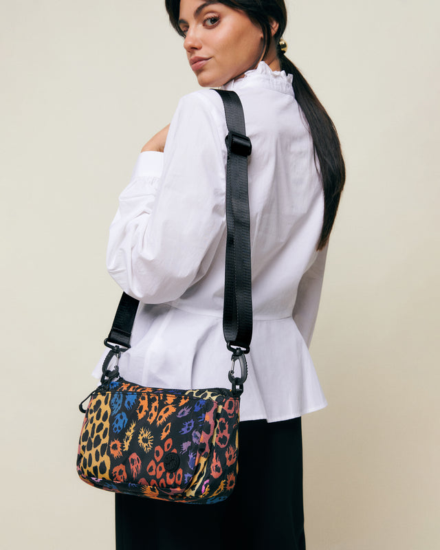 Menphis-3 bolsa tiracolo pequena em nylon reciclado ED.